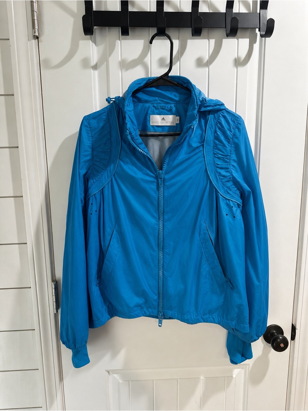 Adidas by Stella McCartney Blue Hooded Jacket 2008 Rare Lightweight  AZF001